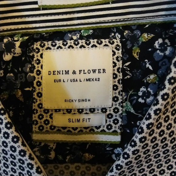 Poplim Collection Denim & Flower Ricky Sin… - Picture 4 of 4